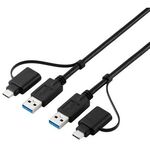 リンクケーブル／ＵＳＢ５Ｇｐｂｓ／ＵＳＢ－Ａ・Ｔｙｐｅ－Ｃ／１．５ｍ　ＵＣ－ＴＶ８ＢＫ　■お取り寄せ品