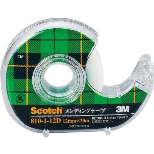 スコッチ　メンディングテープ小巻　カッター付　８１０－１－１２Ｄ