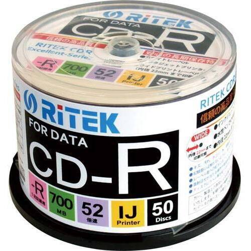 ＣＤ－Ｒデータ用　５２倍速ＩＪ対応５０枚ＳＰ&times;２