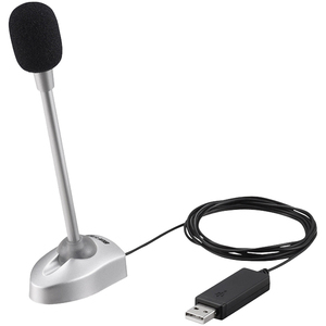 マイクロフォン　小型スタンドタイプ　ＵＳＢ接続　ブラック　ＢＳＨＳＭＵＭ１１０ＳＶ　■お取り寄せ品