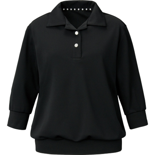 六分袖ポロシャツ　黒　Ｍ１３０６２　　Ｓ