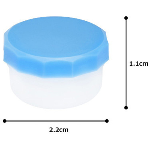 プラ軟こう壺（深型）５．５ｍＬ　１００個　青　５　０－８１７３－０１　●ご注文は２個から