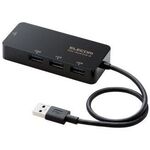 有線ＬＡＮアダプタ／Ｇｉｇａ対応／ＵＳＢ３．０／Ｔｙｐｅ－Ａ／ＵＳＢハブ付／ブラック　■お取り寄せ品