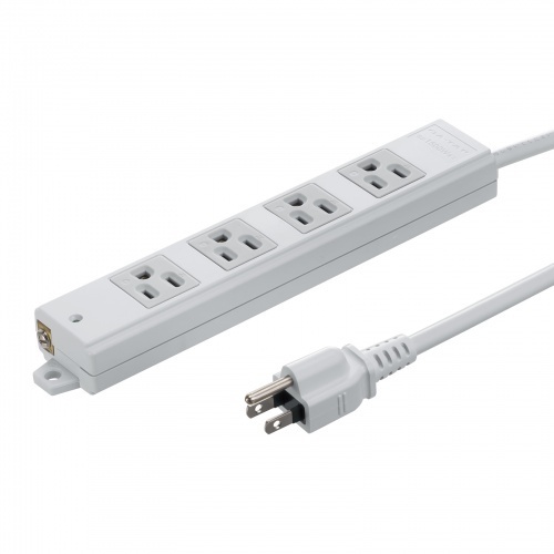 工事物件タップ（３Ｐ・４個口・２ｍ）　ＴＡＰ－ＫＳ４Ｎ－２　■お取り寄せ品