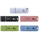 ＵＳＢメモリ　キャップ式　８ＧＢ　５色セット