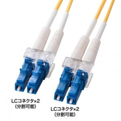 メガネ型光ファイバケーブル（シングル８．６&mu;ｍ、ＬＣ&times;２－ＬＣ&times;２、３ｍ）　ＨＫＢ－ＬＣＬＣ１－０３Ｎ　■お取り寄せ品