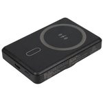 モバイルバッテリー／５０００ｍＡｈ／マグネット式／ワイヤレス／ブラック　ＯＷＬ－ＬＰＢ５０２５ＭＧ－ＢＫ　■お取り寄せ品