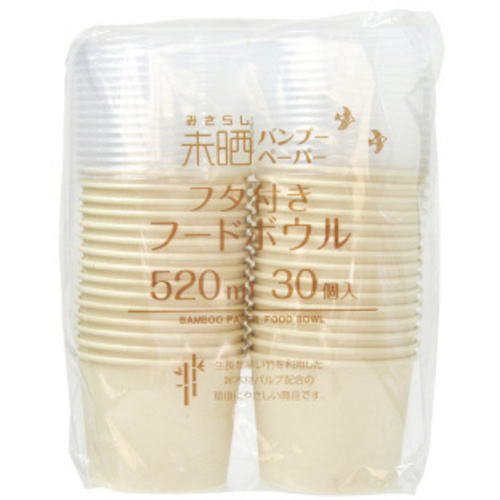 フタ付フードボウル５２０ｍｌ　３０個入　【お取り寄せ品】７営業日以内届