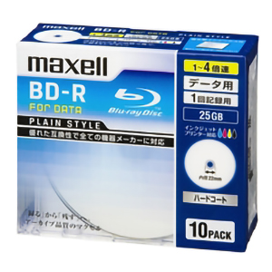 ４倍速対応データ用ＢＤ－Ｒ２５ＧＢ　ＰＬシリーズ１０枚１枚ずつ５ｍｍプラケースプリント対応ホワイト　■２営業日内届