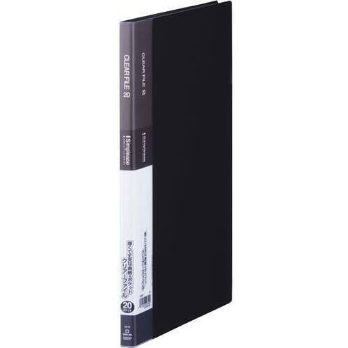 シンプリーズクリアーファイル　固定式　Ａ４　縦　２０Ｐ黒１０冊
