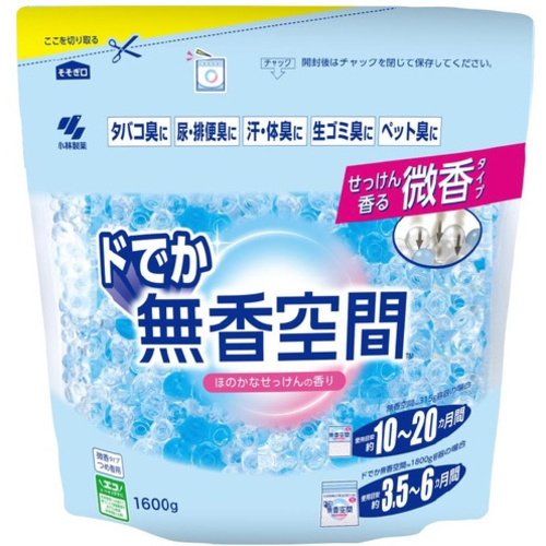 ドでか無香空間　ほのかなせっけん　替１６００Ｇ&times;６