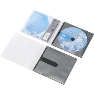 エレコム CD／DVD用スリム収納ソフトケース／1枚収納タイプ／30