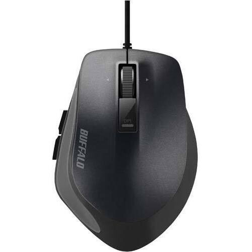 有線５ボタンブルーＬＥＤマウス　ブラック