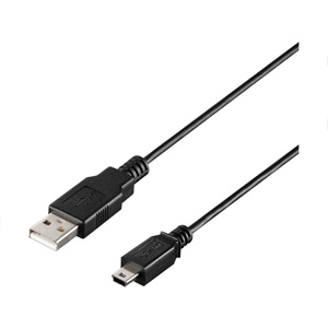ＵＳＢ２．０　Ａ　ｔｏ　ｍｉｎｉＢ環境対応ケーブル　０．５ｍ　ブラック　ＢＵ２ＡＭＮＫ０５ＢＫ　■お取り寄せ品