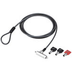 セキュリティワイヤー／マルチスロット対応／シリンダー錠　ＥＳＬ－７０４　■２営業日内届