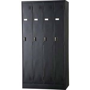 ◇スタンダードロッカー４人用マットブラック　【組立サービス付】