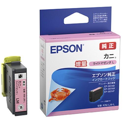 カラリオプリンター用　インクカートリッジ／カニ（ライトマゼンタＬ（増量））　ＫＮＩ－ＬＭ－Ｌ　■お取り寄せ品