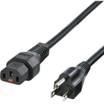 抜け防止ロック電源コード（３Ｐ・２ｍ・ブラック）　ＡＰＷ１２－５１５Ｃ１３ＬＫ０２　■お取り寄せ品