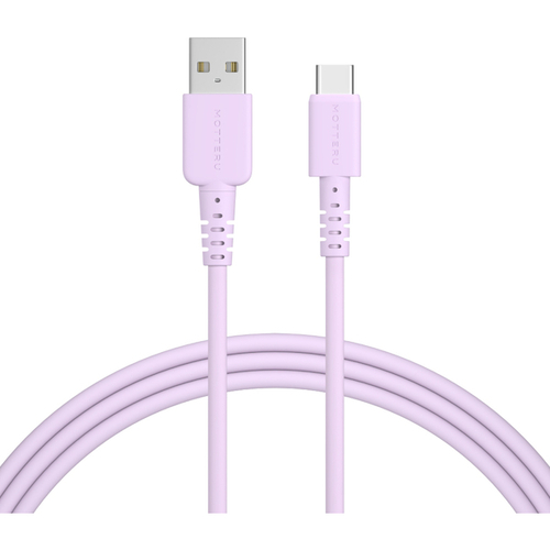ＭＯＴＴＥＲＵ　ＵＳＢ　Ｔｙｐｅ－Ａ　ｔｏ　Ｔｙｐｅ－Ｃシリコンケーブル　２ｍ　ペールアイリス　２年保証　■お取り寄せ品