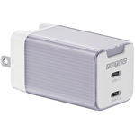 ＰＤ対応　ＡＣ充電器／ＧａＮ／６５Ｗ／ＵＳＢ　Ｔｙｐｅ－Ｃ　２ポート／パープル　■お取り寄せ品