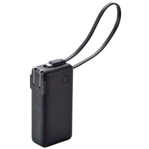 モバイルバッテリー／ＡＣ一体型／１００００ｍＡｈ／ブラック　ＤＥ－ＡＣ１５－１００００ＢＫ　■お取り寄せ品