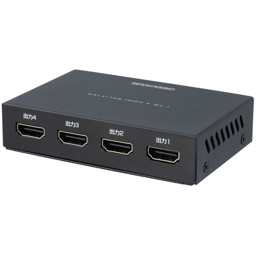 ＨＤＭＩスプリッタ　４Ｋ２Ｋ　４ポート　メタル　ブラック　ＧＨ－ＨＳＰＫ４－ＢＫ　■お取り寄せ品