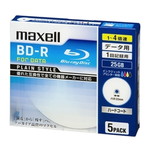 ４倍速対応データ用ＢＤ－Ｒ２５ＧＢ　ＰＬシリーズ５枚１枚ずつ５ｍｍプラケース　プリント対応ホワイト　■２営業日内届