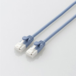 やわらかＬＡＮケーブル／ＣＡＴ６Ａ／爪折れ防止／０．５ｍ／ブルー　■お取り寄せ品