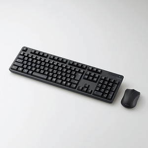 無線キーボード＆マウス／メンブレン式／フルサイズ／ブラック　■２営業日内届