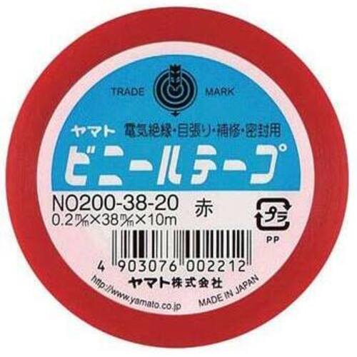 ビニールテープ　３８ｍｍ×１０ｍ　赤