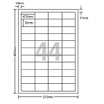 ＯＡマルチタック　Ａ４　４４面　周囲余白　Ｗ４７．５㎜×Ｈ２５㎜
