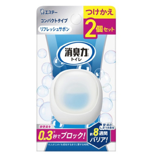 消臭力コンパクトトイレ用つけかえ２個　Ｒサボン&times;３