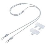 スマホショルダーストラップ／ホールシート付／丸紐４ｍｍ／ライトグレー　Ｐ－ＳＴＳＤＨ２ＬＲ０４ＧＹＬ　■お取り寄せ品