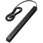 電源タップ　２ｍ　２Ｐ　１０個口　ブラック