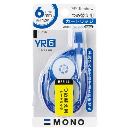 修正テープ　モノＹＸ用カートリッジ６ｍｍ　１０個入