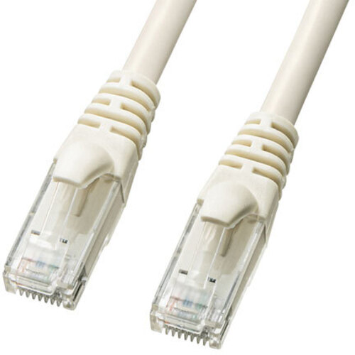 カテゴリ６Ａより線ＬＡＮケーブル（ホワイト・０．５ｍ）　ＫＢ－Ｔ６ＡＹ－００５Ｗ　■お取り寄せ品