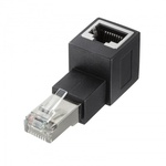 ＲＪ－４５Ｌ型変換アダプタ（上出し、カテゴリ６Ａ　ＳＴＰ）　ＡＤＴ－ＲＪ６Ａ－ＬＵ　■お取り寄せ品