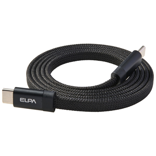マグピタ　マグネットＵＳＢケーブル　平形　フラット　ＰＤ６０Ｗ　Ｃ　ｔｏ　Ｃ　１．０ｍ　ブラック　■お取り寄せ品