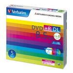 ＤＶＤ＋Ｒ　ＤＬ　８．５ＧＢ　ＰＣデータ用　８倍速対応　５枚スリムケース入り　ワイド印刷可能　■お取り寄せ品