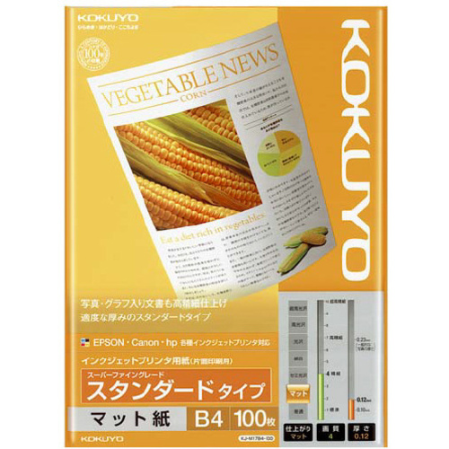 インクジェットプリンタ用紙　ＳＦＧ　スタンダード　Ｂ４　１００枚