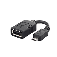 ＵＳＢ変換アダプター　ＵＳＢ－ｍｉｃｒｏＢ：ＵＳＢ－Ａメス　ブラック　■お取り寄せ品