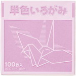 単色折り紙　１５×１５ｃｍ　桃　１００枚