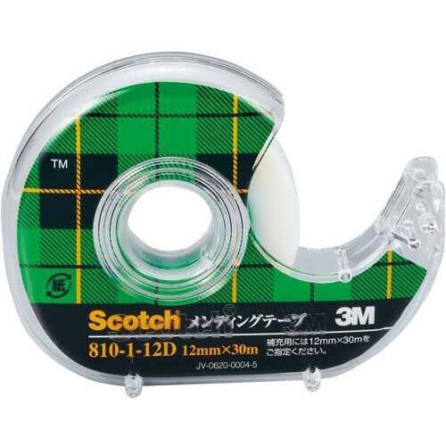 スコッチ　メンディングテープ小巻　カッター付×５　８１０－１－１２Ｄ×５