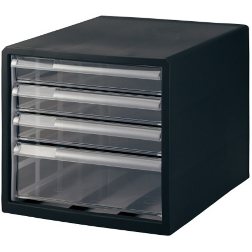 【超ＳＡＬＥ対象品】レターケース　浅型３段深型１段　ブラック　３個入