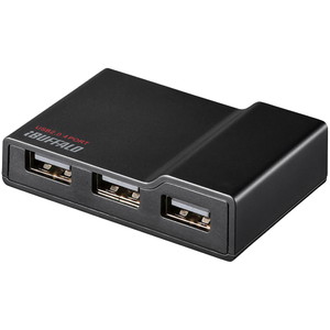 ＵＳＢ２．０　ＴＶ／ＰＣ対応セルフパワー４ポートハブ　ブラック　■お取り寄せ品