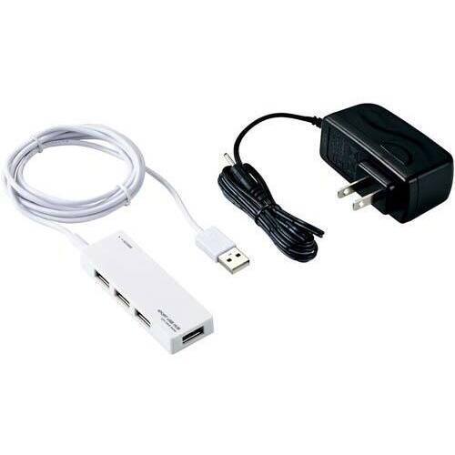 ＵＳＢ２．０ハブ　セルフ＆バスパワー　４ポート　白