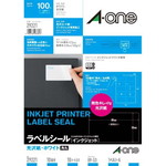 光沢紙ラベル　インクジェットプリンタ用　Ａ４　１０面名刺　１０枚