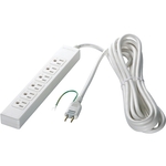 ３ピン式電源タップ　６個口タイプ　２ｍ　ホワイト　ＢＳＴＡＰＳＴ３６２０ＷＨ　■お取り寄せ品