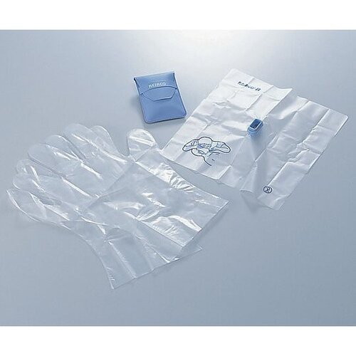 人工呼吸用マウスシート　レサコＲＧ（ポリ手袋付）　　８－８５１２－０２　●ご注文は９個から