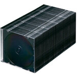 Ｂｌｕ－ｒａｙ・ＤＶＤ・ＣＤケース（スリムタイプ・５０枚セット・ブラック）　ＦＣＤ－ＰＵ５０ＭＢＫＮ２　■お取り寄せ品